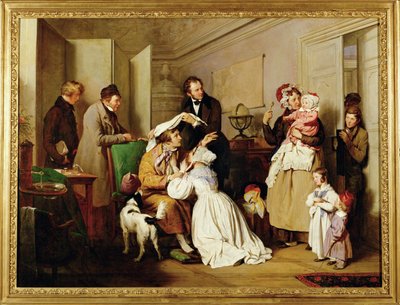 Der Augenarzt - Oftalmolog ... (malba na plátně) od Josef Danhauser