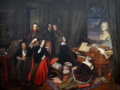 Franz Liszt Fantazírování na klavír, 1840 od Josef Danhauser