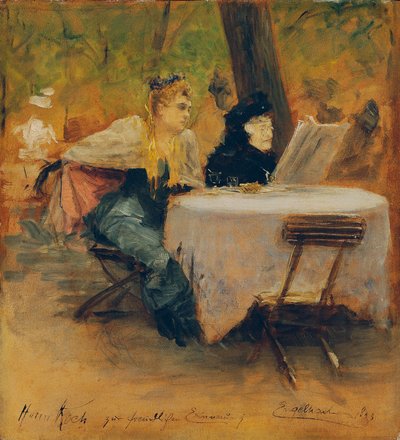 V zahradní restauraci od Josef Engelhart