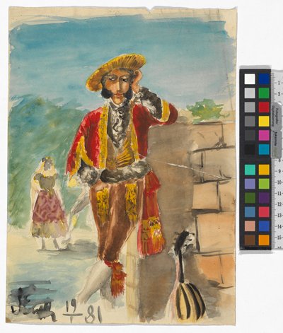 Kostümfiguren (Spanier?) od Josef Engelhart