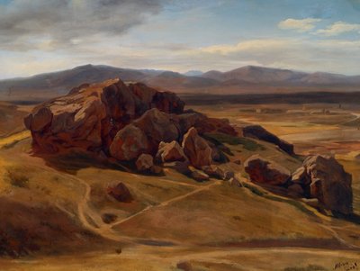 Horská krajina poblíž Atén ("Areopag") od Josef Hoffmann