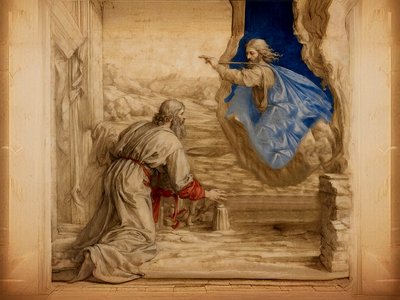 A1_Genesis_24-Abram opouští Cháran od Josef Johann Michel