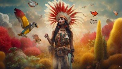 Dreamcore_dreamlike_scene-native american_03 od Josef Johann Michel