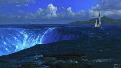JJM obnovuje Bierstadt-A: Niagarské vodopády (s plachetnicí) od Josef Johann Michel