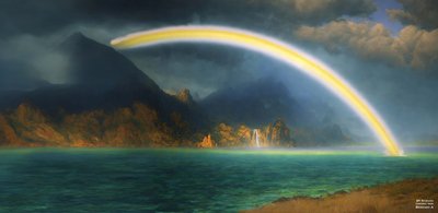 JJM luo uudelleen Bierstadt-A: Rainbow over Jenny Lake od Josef Johann Michel