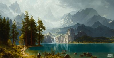 JJM znovu vytváří Bierstadt-A: Sierra Nevada (Panorama) od Josef Johann Michel