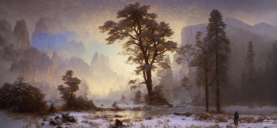 JJM znovu vytváří Bierstadt-A: Valley of Yosemite Snowfall od Josef Johann Michel