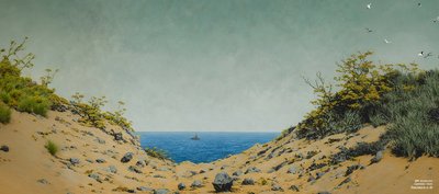 JJM znovu vytváří Friedrich-C-D: Pohled přes bankovní depresi (panoráma) od Josef Johann Michel