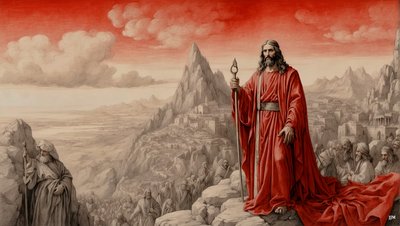 Ježíšovi_byla na hoře ukázána ďáblem všechna království světa - uctívejte mě_01 od Josef Johann Michel