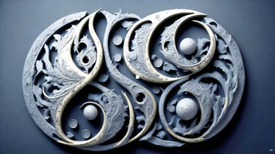 enkaustický Feng Shui koncept JIN A JANG _03 od Josef Johann Michel