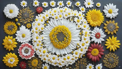 mandala:Heřmánek-Matricaria elements_01 od Josef Johann Michel