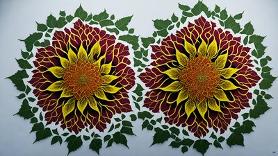 mandala: ibišek-květ prvky_02 od Josef Johann Michel