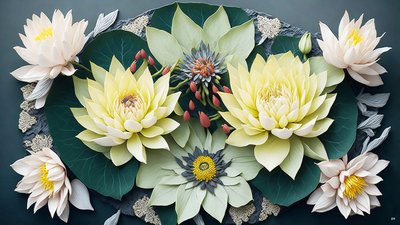 mandala: lekníny elementy_02 od Josef Johann Michel