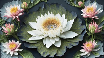 mandala: lekníny elementy_03 od Josef Johann Michel