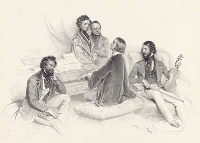 Matiné u Liszta od Josef Kriehuber