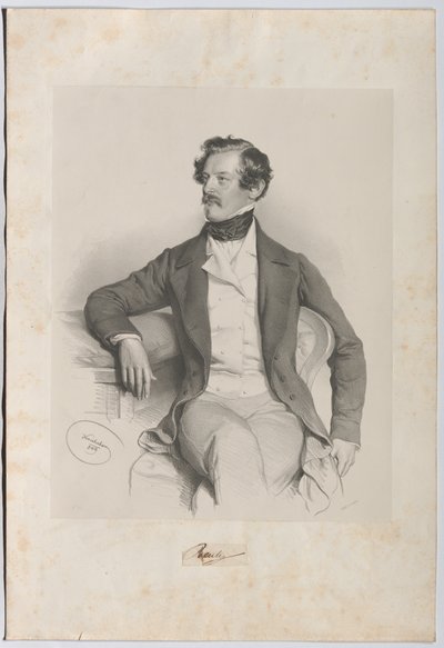 Alexander Freiherr von Bach (1813-1893), právník, politik od Josef Kriehuber