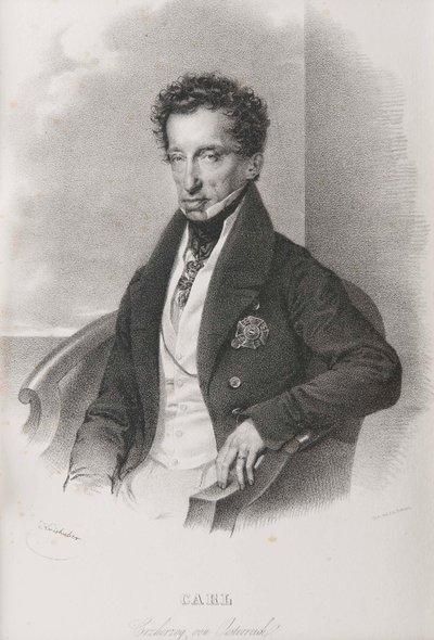 Arcivévoda Karel Rakouský 1771-1847, vévoda těšínský. od Josef Kriehuber
