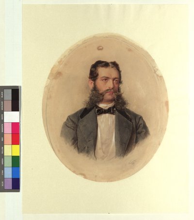 August Szabo (1836 - 1910), kavárník ve Volksgartenu od Josef Kriehuber