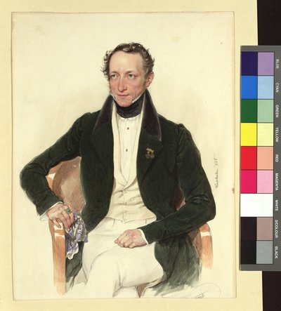 Portrét básníka a divadelního ředitele Johanna Ludwiga Deinhardsteina od Josef Kriehuber