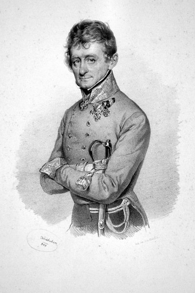 Franz Georg Dominik von Waldstätten Litografie od Josef Kriehuber