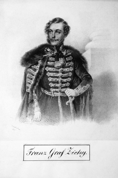 Franz Graf Zichy Litho od Josef Kriehuber