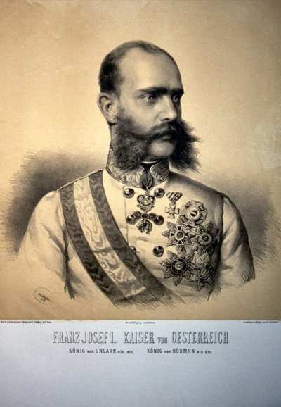 Franz Josef I. 1873 Litografie od Josef Kriehuber