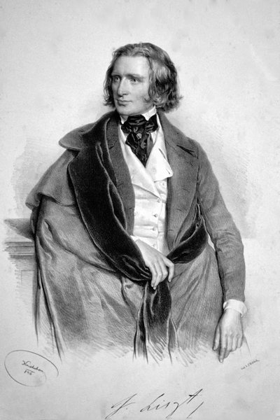 Franz Liszt 1846 od Josef Kriehuber