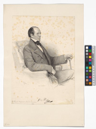 Franz Riepl, ředitel Severní dráhy císaře Ferdinanda od Josef Kriehuber
