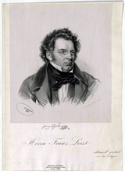 Franz Schubert Litho od Josef Kriehuber