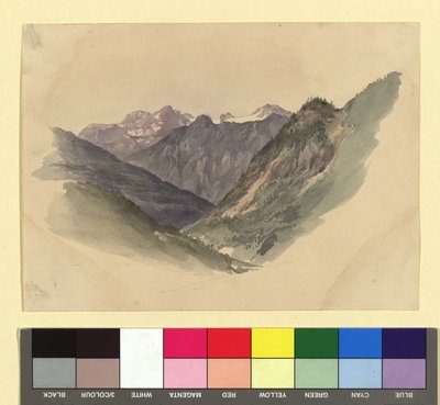 Horské údolí od Josef Kriehuber