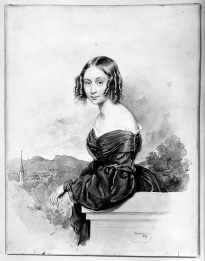 Hraběnka Natalia Alexandra von Buxhövden, provdaná za K.G. Löwenhielma od Josef Kriehuber