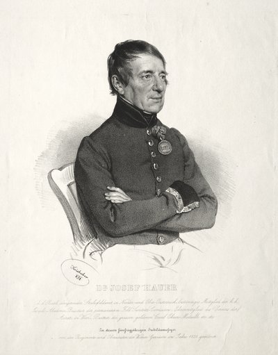 Portrét Dr. Jospeh Hauer od Josef Kriehuber