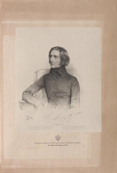 Portrét Franze Liszta 1811-1886, 1838. od Josef Kriehuber