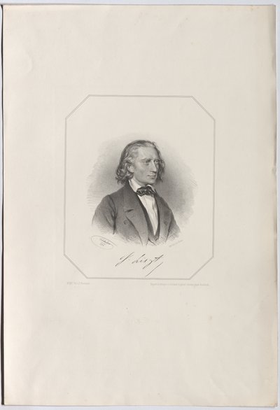 Portrét Franze Liszta 1811-1886, 1856. od Josef Kriehuber