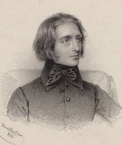 Portrét skladatele Franze Liszta 1811-1886, 1838. od Josef Kriehuber