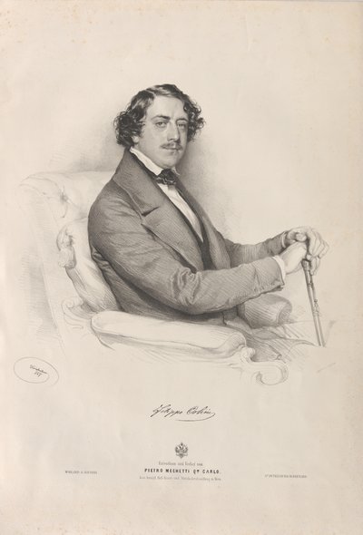 Portrét operního pěvce Filippa Coliniho 1811-1863, 1847. od Josef Kriehuber