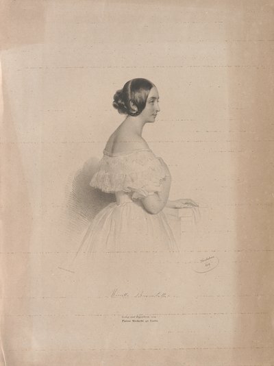 Portrét operní pěvkyně Marietta Brambilla 1807-1875, 1839. od Josef Kriehuber