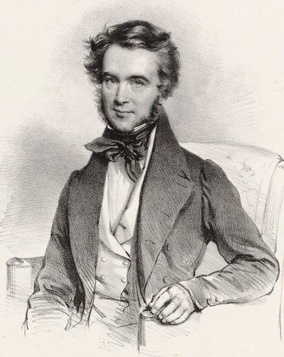 Portrét houslisty a skladatele Karola Lipiskiho 1790-1861, 1837. od Josef Kriehuber