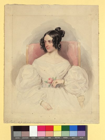 Therese Peche (1806–1882), herečka divadla Burgtheater od Josef Kriehuber