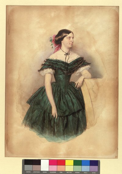 Violetta von Schmerling, rozená Bienerth od Josef Kriehuber