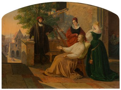 Poslední okamžiky Lucase van Leydena, 1843 od Josef Mánes