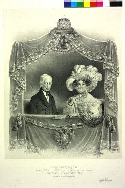 František II V divadelní lóži od Josef Nikolaus Kriehuber