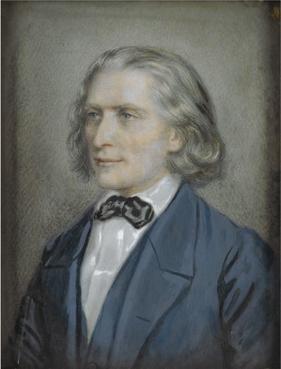 Portrét Franze Liszta 1811-1886, 1856 od Josef Nikolaus Kriehuber