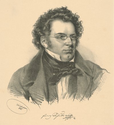Portrét Franze Schuberta 1797-1828, 1846. od Josef Nikolaus Kriehuber