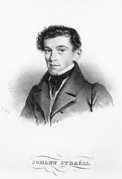 Portrét rakouského skladatele a dirigenta Johanna Strausse (Vídeň od Josef Nikolaus Kriehuber