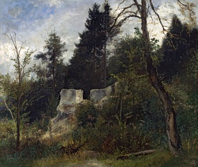 Krajina s ruinami od Josef Wenglein