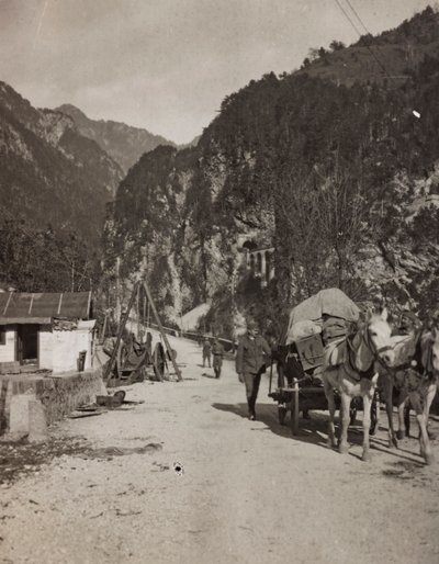 Album "Moje světová válka - vzpomínky na jihozápadní frontu v Korutanech, Itálie, Trentino-Alto Adige) 31.3.1915-12.11. 1918 - Vídeň Josefa Zohleho ": vojenský vagón (č/b foto) od Josef Zohles