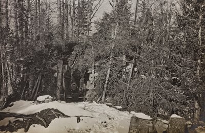 Album "Moje světová válka - vzpomínky na jihozápadní frontu v Korutanech, Itálie, Trentino-Alto Adige) 31.3.1915-12.11. 1918 - Vídeň Josefa Zohleho ": dělo Brisia (č/b foto) od Josef Zohles