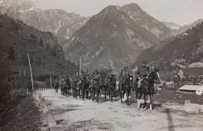 Album "Moje světová válka - vzpomínky na jihozápadní frontu v Korutanech, Itálie, Trentino-Alto Adige) 31.3.1915-12.11. 1918 - Josef Zohles Wien ": vojáci kavalérie (b/ od Josef Zohles