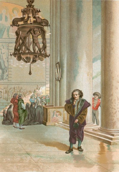 Galileo v katedrále v Pise od Josep or Jose Planella Coromina